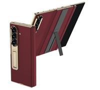 Custodia In Pelle For Samsung Galaxy Z Trifold, Custodia Protettiva Con Supporto For Placcatura Con Cerniera, Protezione For Lo Schermo, Custodia Aziendale Folio Con Chiusura Magnetica(Red)