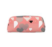 Custodia in pelle leggera portatile con cerniera per San Valentino, 20,5 x 5,5 x 8 cm, per ufficio e viaggio, Argento, Taglia unica, Portamonete