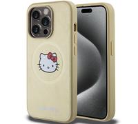 Custodia in pelle MagSafe Hello Kitty per iPhone 14 Pro, colore oro