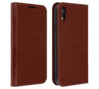 Custodia in pelle marrone scuro Avizar per iPhone XR