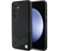 Custodia in pelle nera BMW Signature per Samsung Galaxy S24.