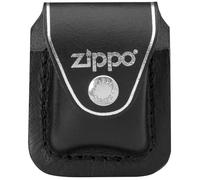 Custodia in pelle per accendino Zippo con clip - Black