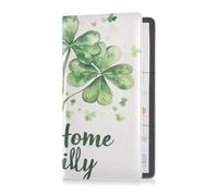 Custodia in pelle per assicurazione e carta d'identità per uomo e donna, portafoglio per documenti, carte, patente di San Patrizio Love Home Family, Famiglia di casa d'amore di San Patrizio, 1 size