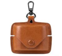 Custodia in pelle per auricolari Sony WF-1000XM6 con copertura completa e moschettone esterno in metallo per un'accessibilità costante (cachi)