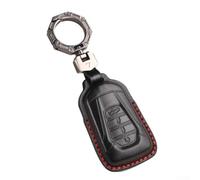 Custodia in pelle per chiave auto, per Isuzu, D-MAX, per MU-X a 4 pulsanti, solo per telecomando intelligente, anti-goccia, resistente all'usura, copertura completa, antiurto, colore nero