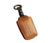 Custodia in pelle per chiave Great Wall per WEY Tank 300 per chiavi remote GT VV7 VV6 VV5 con design a avvolgimento completo e assorbimento del suolo (marrone)