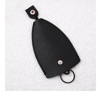 Custodia in pelle per chiavi dell'auto, grande capacità, estraibile, con custodia protettiva, compatibile con la maggior parte delle chiavi, 5 opzioni di colore (nero, giallo, rosso, (nero)