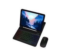 Custodia in pelle per iPad con tastiera e mouse Bluetooth RGB Black iPad 10.9/11 pollici