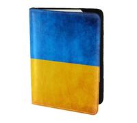 Custodia in pelle per passaporto custodia bandiera ucraina stampa ecopelle vera pelle essenziale da viaggio
