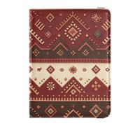 Custodia in pelle per passaporto e carte di vaccino, custodia per passaporto, documenti da viaggio, custodia per passaporto, per donne e uomini, impermeabile, Stile etnico, 1 size, moderno