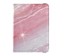 Custodia in pelle per passaporto e carte di vaccino, custodia per passaporto, documenti da viaggio, custodia per passaporto, per uomini e donne, impermeabile, Falso Glitter Marmo grana, 1 size