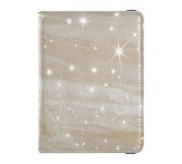 Custodia in pelle per passaporto e carte di vaccino, custodia per passaporto, documenti da viaggio, custodia per passaporto, per uomini e donne, impermeabile, Falso Glitter Marble bianco, 1 size