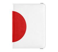 Custodia in pelle per passaporto e carte di vaccino, organizer per documenti di viaggio, custodia a portafoglio per donne e uomini, impermeabile, bandiera, giappone, illustrazione, 1 size, moderno