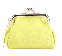 Custodia in pelle - Portafoglio con chiusura a bacio | Custodia portamonete in pelle di vacchetta, mini organizer per carte bancomat, ricevute, cosmetici, accessorio compatto per il trasporto,