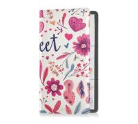 Custodia in pelle premium per assicurazione e carta d'identità per uomo e donna, portafoglio accessori per documenti, carte, licenza San Valentino floreale foglie amore cuori dolci, San Valentino