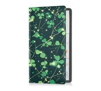 Custodia in pelle premium per carte di registrazione e assicurazione per uomo e donna, portafoglio accessori per carte, documento essenziale patente di guida Stst.Patrick's Clover, Trifoglio di St.