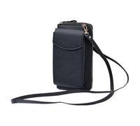 Custodia in pelle PU - 20 x 11 x 4,5 cm Multi Pocket Zipper Bag, Compact Phone Storage Organizer with Strap for Cards Passport Keys and Small Essentials | for Women Girls Travel Shopping Dating Of