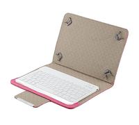 Custodia in Pelle PU con Tastiera Bluetooth Multifunzionale da 10" con Supporto per Tablet e Telefono Cellulare, Antipolvere, Resistente Ai Graffi, Facile da Trasportare (Tastiera da 10