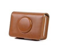 Custodia in pelle PU tinta unita per fotocamera Polaroid Snap Touch (marrone)