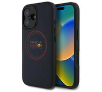 CG MOBILE Red Bull RBHMP16M24PUILVR Custodia per iPhone 16 Plus 6.7" Pelle Marina Rosso Anello Compatibile con MagSafe