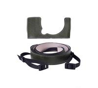 Custodia in pelle robusta per Fujifilm XM5 con materiale impermeabile e comodo cinturino per uso esterno (verde)