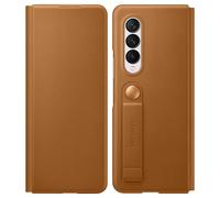 Custodia in pelle - SAMSUNG - Z Fold3 - Marrone chiaro - Con flap - Semi-rigida