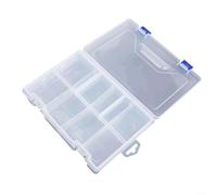 Custodia in plastica con scomparti regolabili per viti, gioielli, trucchi, pillole, perline, chiodi e accessori (8 griglie)
