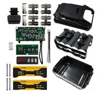 Custodia in plastica per batteria con circuito stampato per Dewalt 18 V 20 V DCB200/DCB205/DCB203, alloggiamento a 10 celle per 21700 celle per riparazione e assemblaggio di batterie per utensili