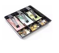 Custodia in plastica rigida Cassa registratore di cassa Nuovo negozio Classifica cassiere cassetto monete contanti vassoio contatore denaro(5 compartment)