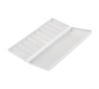 Custodia in plastica rigida per 10 batterie AA o AAA, scatola organizer in PP con coperchio sicuro, bianco (AA-10 slot)