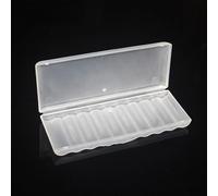 Custodia in plastica rigida per 10 celle AA o AAA, materiale PP con chiusura ermetica, organizer sicuro per casa e viaggio