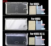 Custodia in plastica trasparente con guscio in cristallo per Nintend DSL NDS Lite NDSL per console DSi NDSi XL LL con pellicola protettiva per schermo