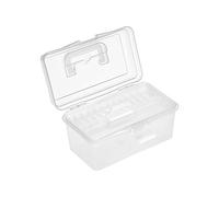 Custodia in Plastica Trasparente Scatola Portatile per Pittura Ad Acquerello per Riporre Oggetti artigianali. Pratico Contenitore a Secchiello per Studenti Artisti (WHITE)