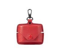 Custodia in PU Leather Tinta Unita per Sony WF-1000XM6, Cover Protettiva Elegante con Design a Scatto, Custodia Rigida Antiturto e Anticaduta per Charging Case, Accessorio da Viaggio (Rosso)