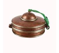 Custodia in Rame Viola Incisa a Mano per Tingsha da 8.5cm e meno | Scatola portaoggetti for campane tibetane for meditazione, ideale for la guarigione del suono e gli amanti dello yoga