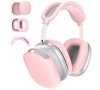 Custodia in silicone 3 in 1 compatibile con cuffie Apple Airpods Max, custodia antigraffio per auricolari e fascia compatibile con Apple Airpod Max, custodia per accessori rosa