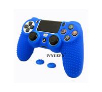Custodia in silicone antiscivolo blu-morbida per controller Sony PlayStation Dualshock 4 PS4 DS4 Pro Slim