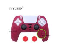 Custodia in silicone antiscivolo Cosmic Red - Versione aggiornata per PlayStation 5 Dualsense PS5 Controller per