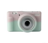Custodia in silicone antiurto e impermeabile per fotocamera Sony ZV1F, ZV1 II, ZV1M2, su misura per tutti i comandi della fotocamera, colore: Rosa gelatina verde)