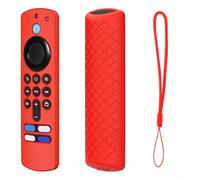 Custodia in silicone antiurto per telecomando Fire TV Stick4K, leggera con texture antiscivolo per evitare scivolamenti accidentali (Rosso)