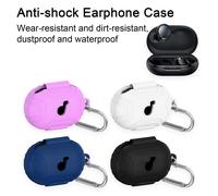 Custodia in silicone antiurto SUSUchens con gancio, impermeabile e resistente allo sporco, compatibile con le cuffie wireless Soundcore Space A40,