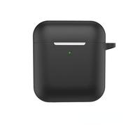 Custodia in silicone compatibile con auricolari Marshall Minor IV, antiurto e segnalabile, protezione completa con moschettone (nero)