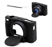Custodia in Silicone Compatibile con Canon PowerShot SX740 HS e SX730 HS, Cover Protettiva Leggera e Morbida con Cinturino Nero, Custodia Antishock per Fotocamera Compatta, Contro Polvere e Graffi