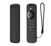 Custodia in silicone compatibile con Fire TV 4K e Fire TV HD, modello più recente che fornisce protezione dalle cadute e sensazione di luce (nero)