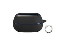 Custodia in silicone compatibile con gli auricolari wireless per JBL LIVE Flex4 - Custodia antiurto con rivestimento protettivo morbido (Nero)