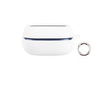 Custodia in silicone compatibile con gli auricolari wireless per JBL LIVE Flex4 - Custodia antiurto con rivestimento protettivo morbido (Bianco)