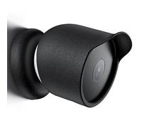 Custodia in silicone compatibile con Google Nest Cam Battery Home Security Camera System, Google Nest Cam Cover, impermeabile protettiva morbida leggera durevole silicone per Google Nest Cam, nero