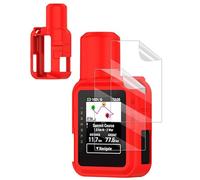 Custodia in silicone compatibile con il comunicatore satellitare globale Garmin inReach Mini 3/3 Plus, custodia resistente e morbida antiurto con pellicola protettiva morbida per lo schermo (Red)