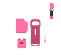 Custodia in silicone compatibile con Insta360 Luna Ultra, copertura antiurto integrale con lente e protezione del manico per fotocamera tascabile, Barbie, rosa