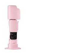 Custodia in silicone compatibile con Insta360 Luna Ultra, custodia protettiva morbida con pellicola protettiva in vetro temperato, copriobiettivo, base in silicone, rosa, Semplice